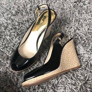 Michael Kors Peep Toe Wedges size 8.5